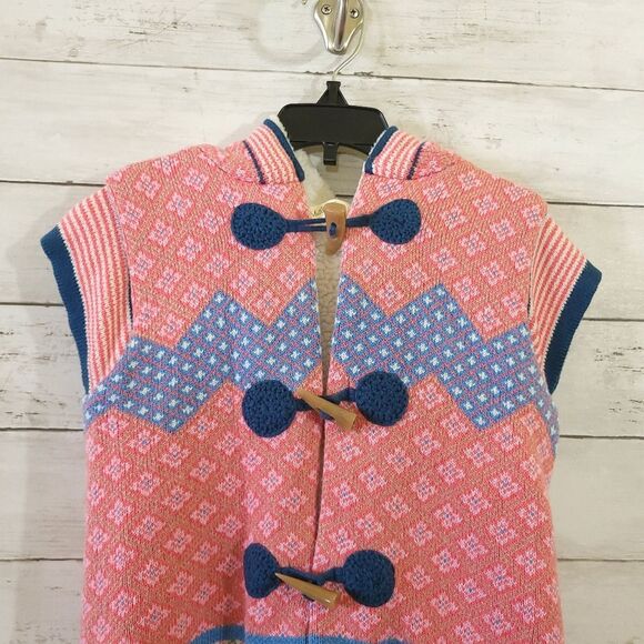 Matilda Jane Geometric Warm Hugs Sherpa Lined Sweater Vest Size 6 - Picture 3 of 16